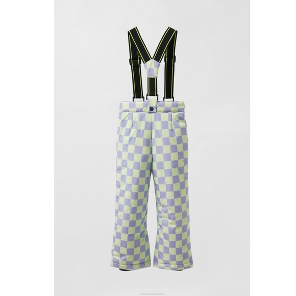 Zara  checkerboard water resistant pants with straps - Picture 3 of 8